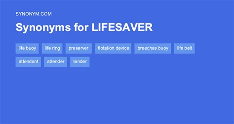 lifesaver synonym|synonym for lifesaver.